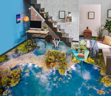 3D Lovely Island 149 Floor Mural  Wallpaper Murals Rug & Mat Print Epoxy waterproof bath floor