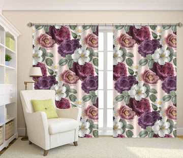 3D Color Rose 757 Curtains Drapes