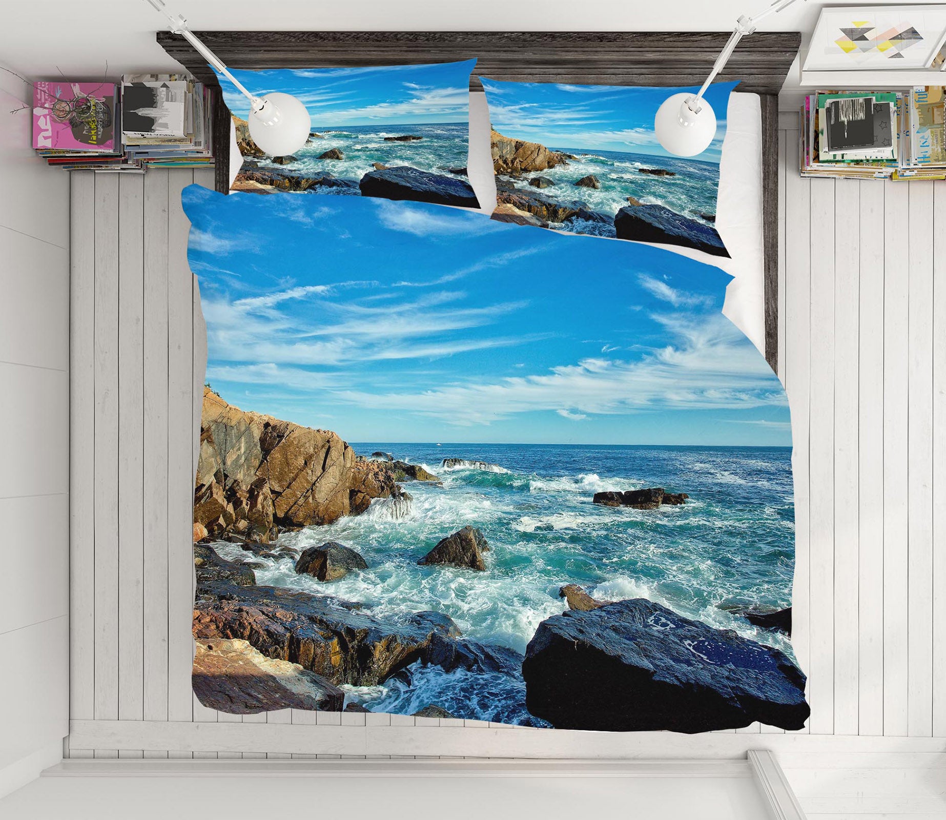 3D Seaside Reef 62166 Kathy Barefield Bedding Bed Pillowcases Quilt