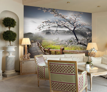 3D cherry blossom on the mountain 27 Wall Murals Wallpaper AJ Wallpaper 