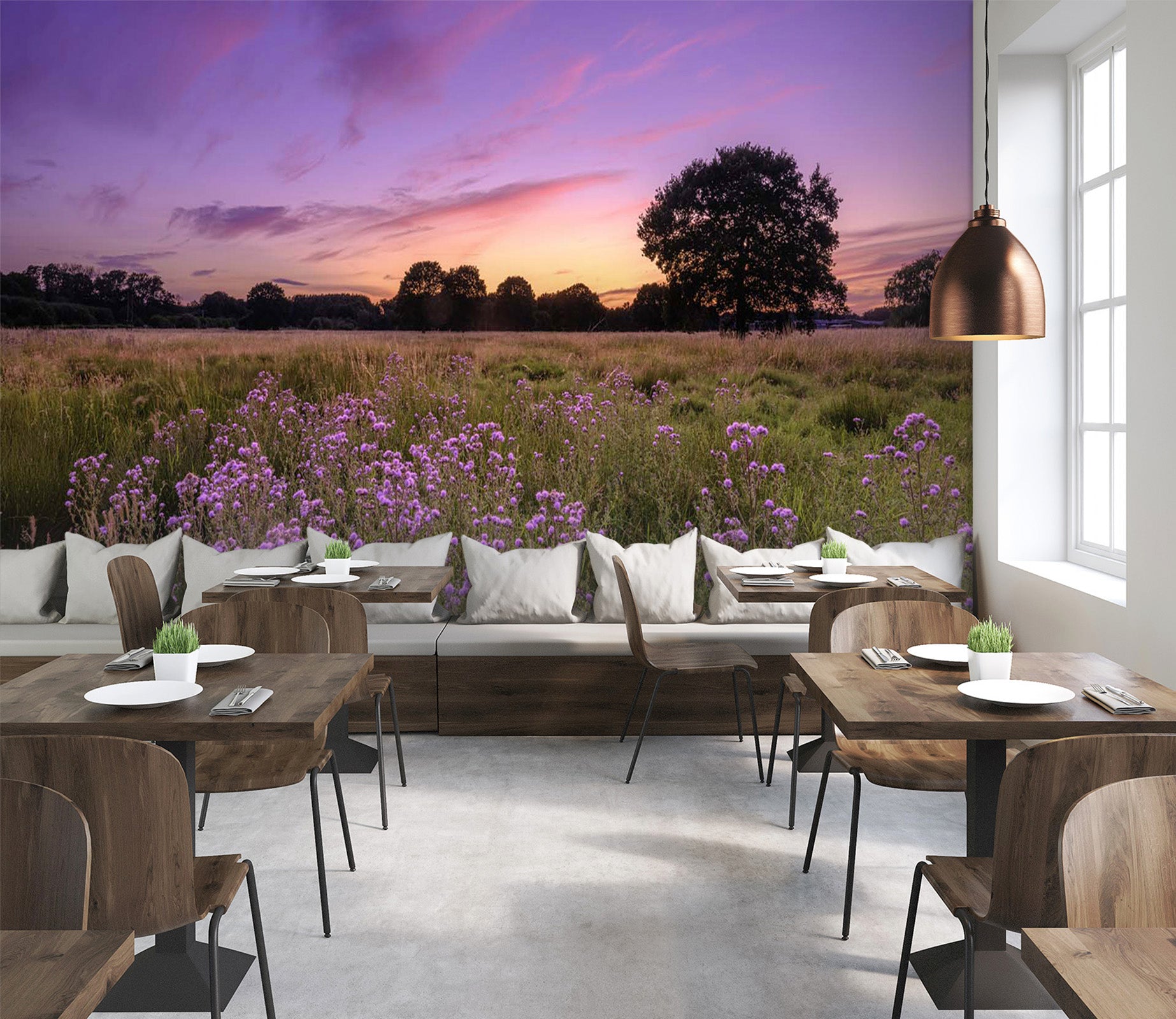 3D Purple Flower 047 Assaf Frank Wall Mural Wall Murals