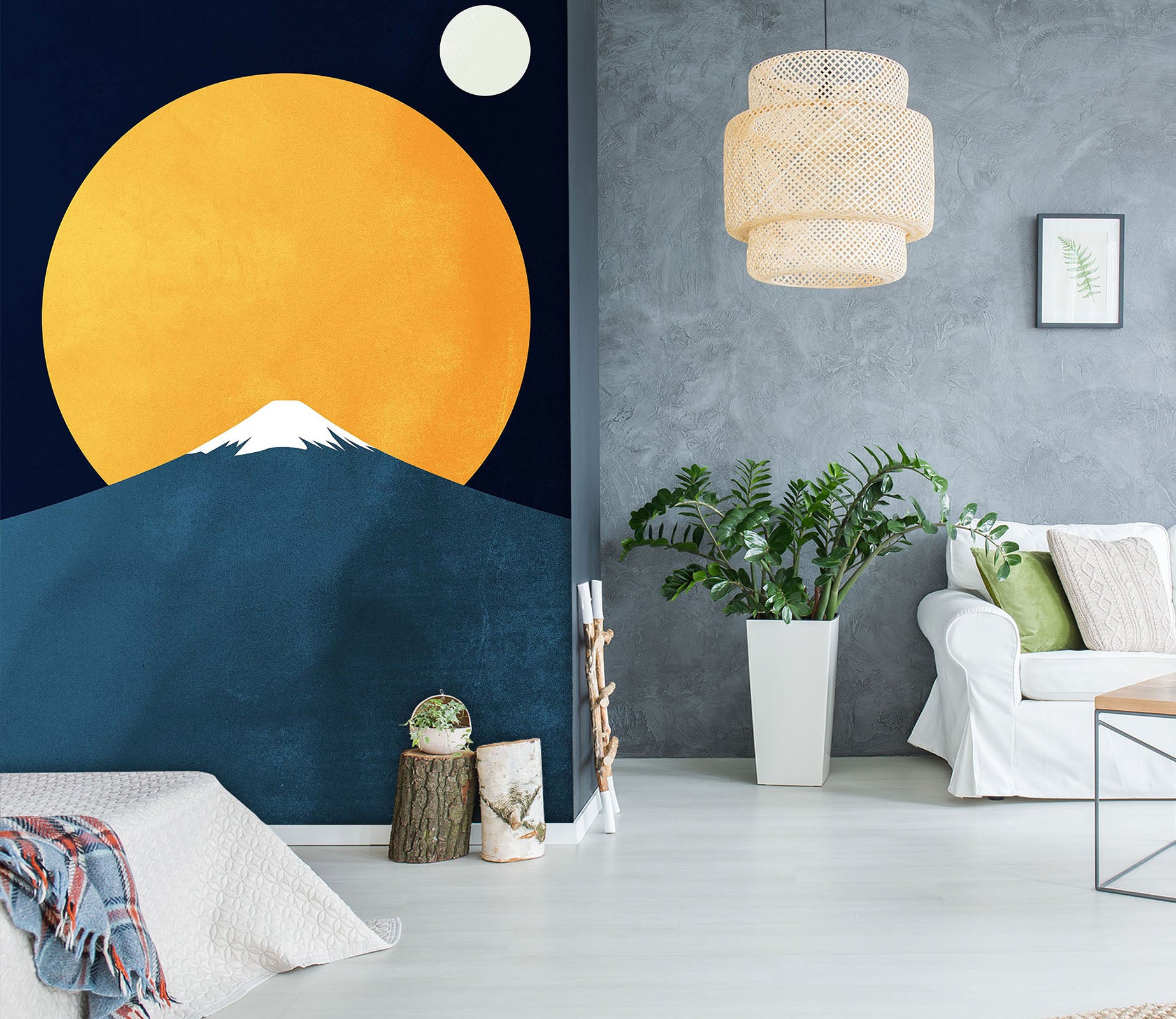 3D Valley Sun 1443 Boris Draschoff Wall Mural Wall Murals