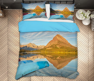 3D Waterside Mountain Peak 2133 Kathy Barefield Bedding Bed Pillowcases Quilt