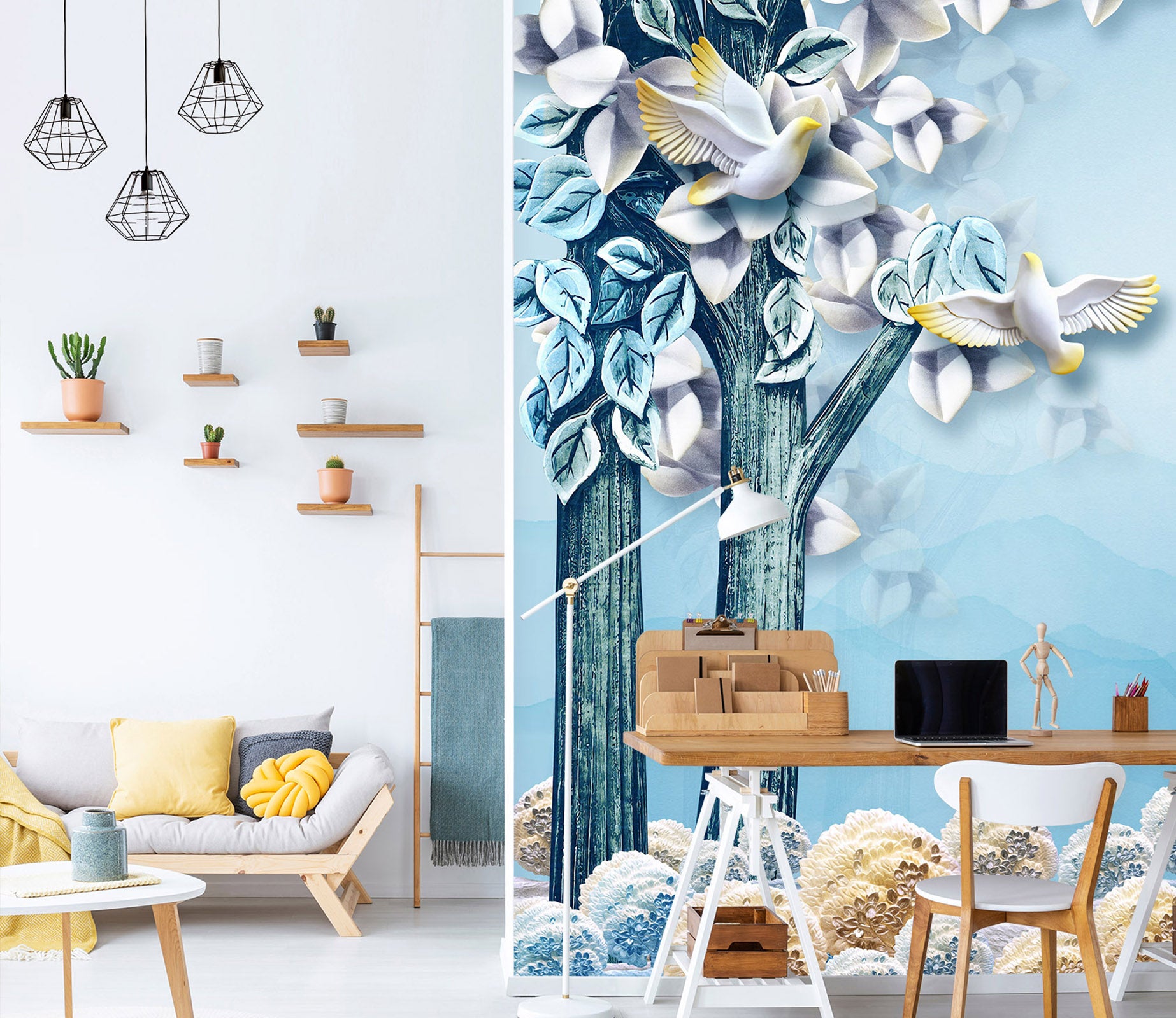 3D Painted Tree 1806 Wall Murals