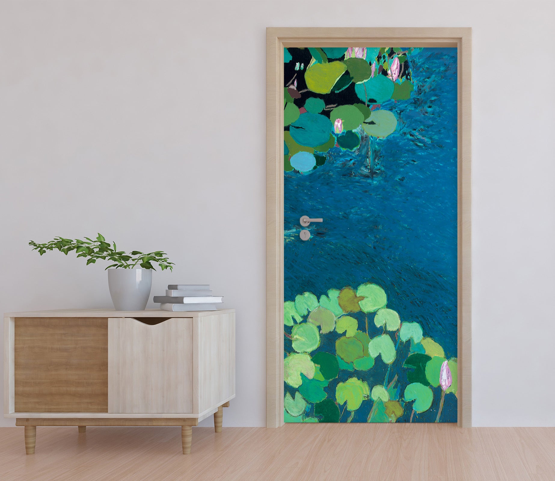 3D Lotus Leaf Pond 93162 Allan P. Friedlander Door Mural