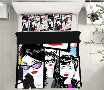 3D Poster Model 025 Bed Pillowcases Quilt
