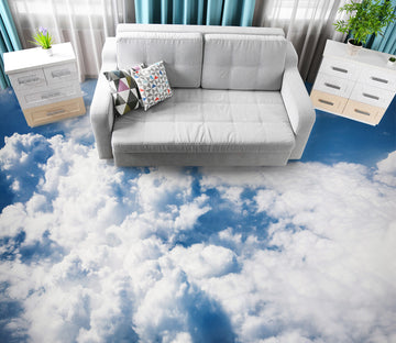 3D Gentle White Clouds 023 Floor Mural  Wallpaper Murals Rug & Mat Print Epoxy waterproof bath floor