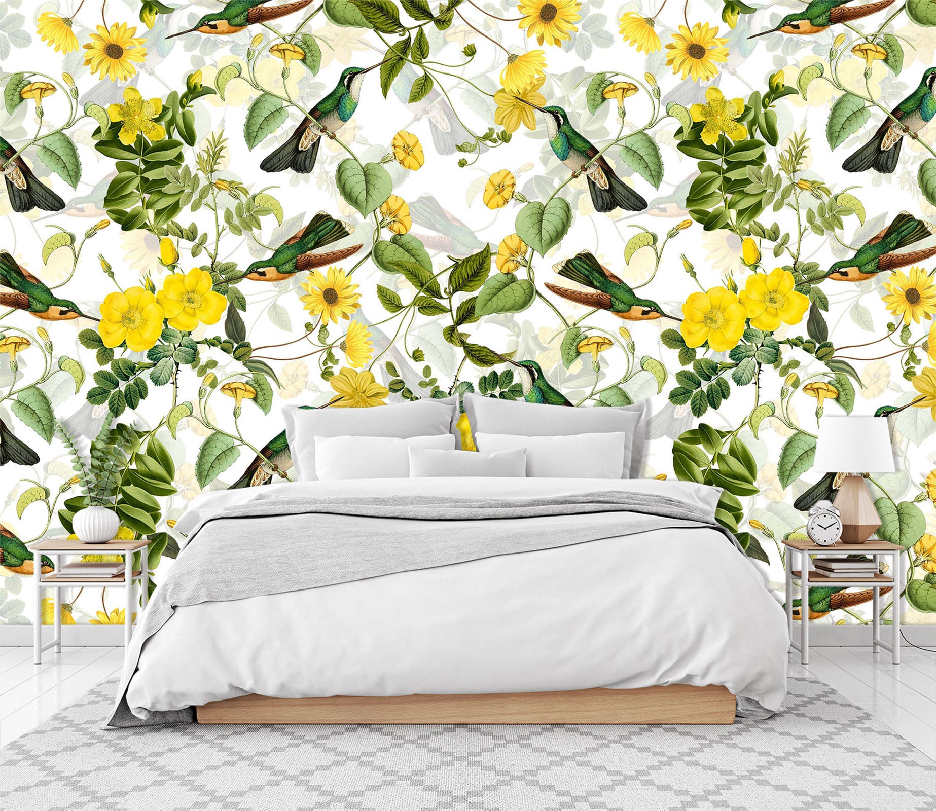 3D Yellow Flowers 165 Uta Naumann Wall Mural Wall Murals
