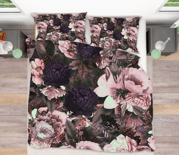 3D Purple Peony 170 Uta Naumann Bedding Bed Pillowcases Quilt