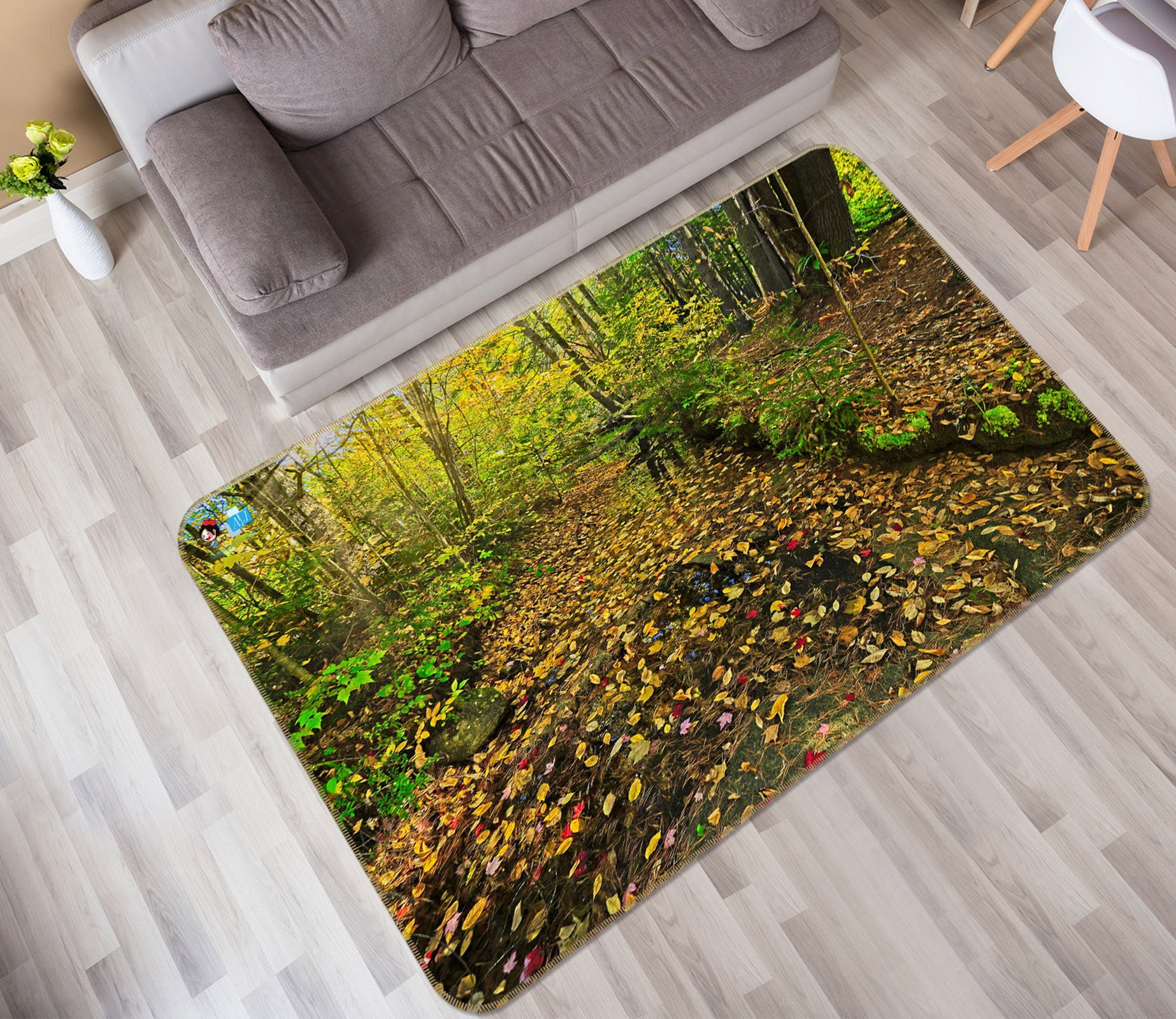 3D Leaf Creek 62218 Kathy Barefield Rug Non Slip Rug Mat