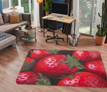 3D Strawberry 18112 Marina Zotova Rug Non Slip Rug Mat