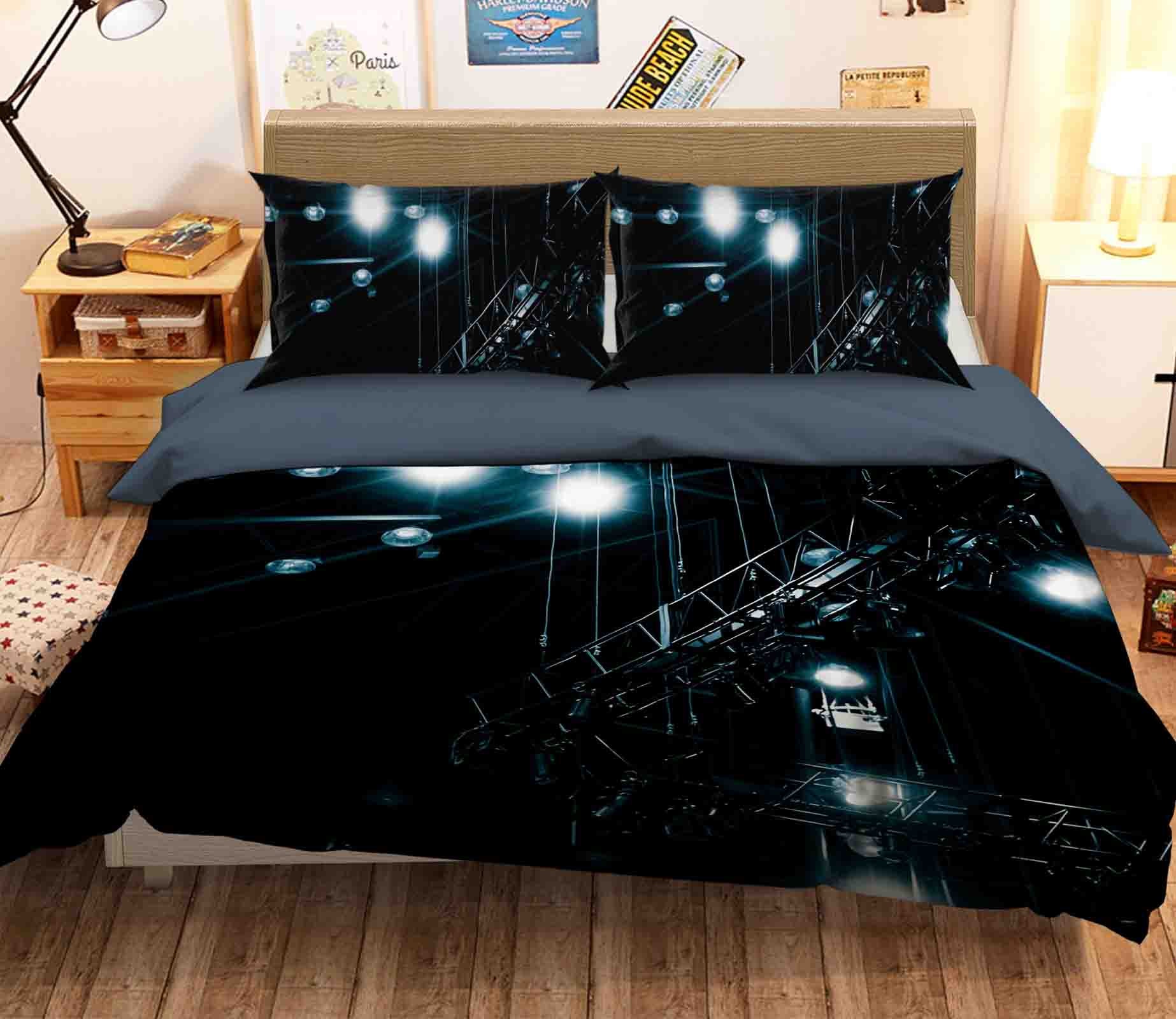 3D Steel Frame Lighting 2012 Noirblanc777 Bedding Bed Pillowcases Quilt