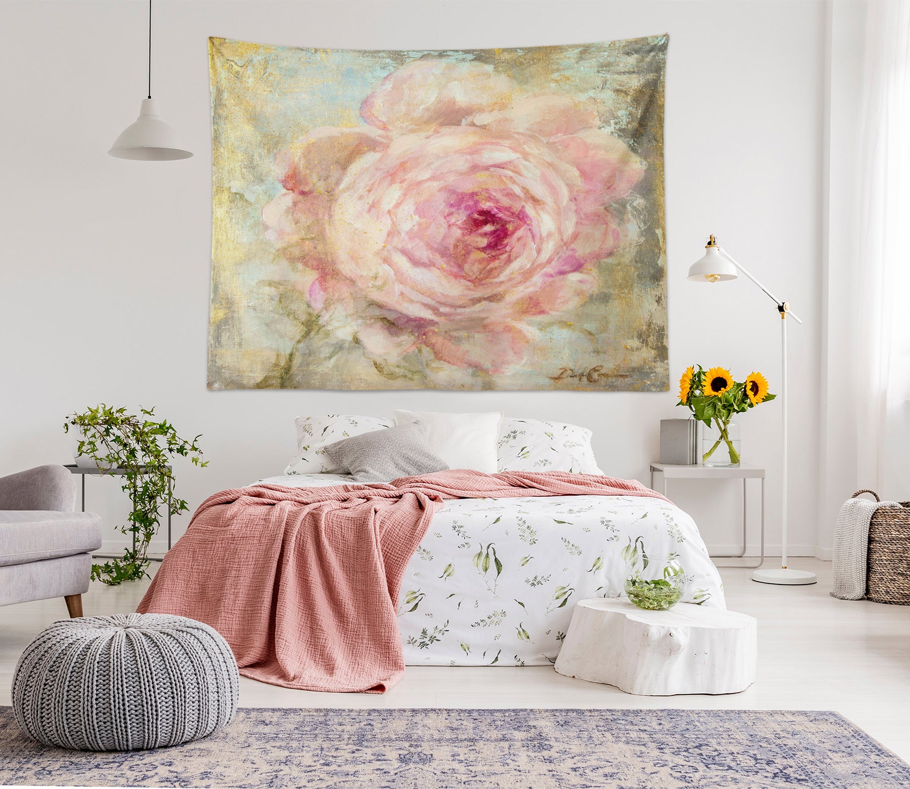 3D Flower Rose 111188 Debi Coules Tapestry Hanging Cloth Hang