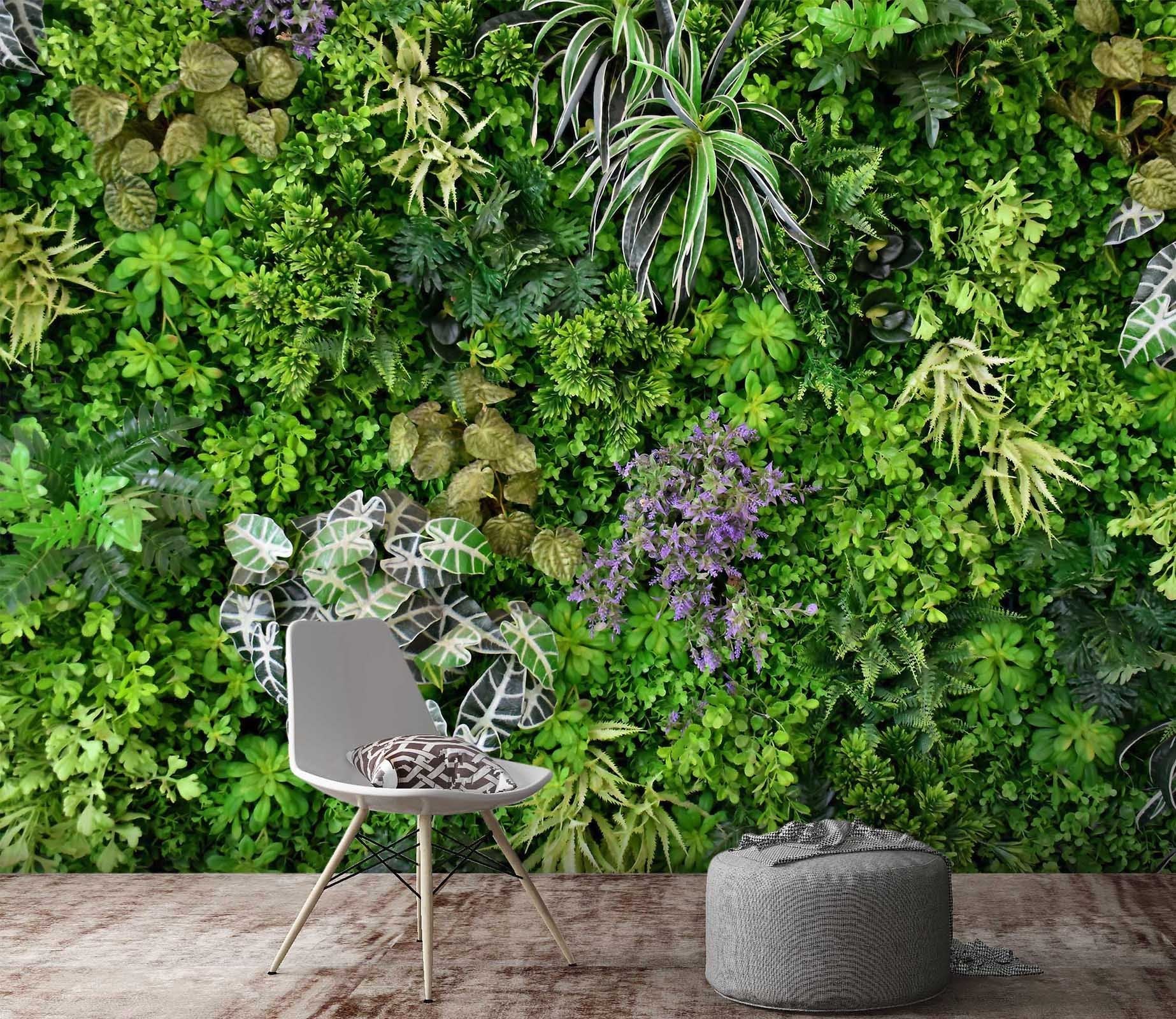 3D Bright Leaf Plant Wall 4544 Wallpaper AJ Wallpaper 2 