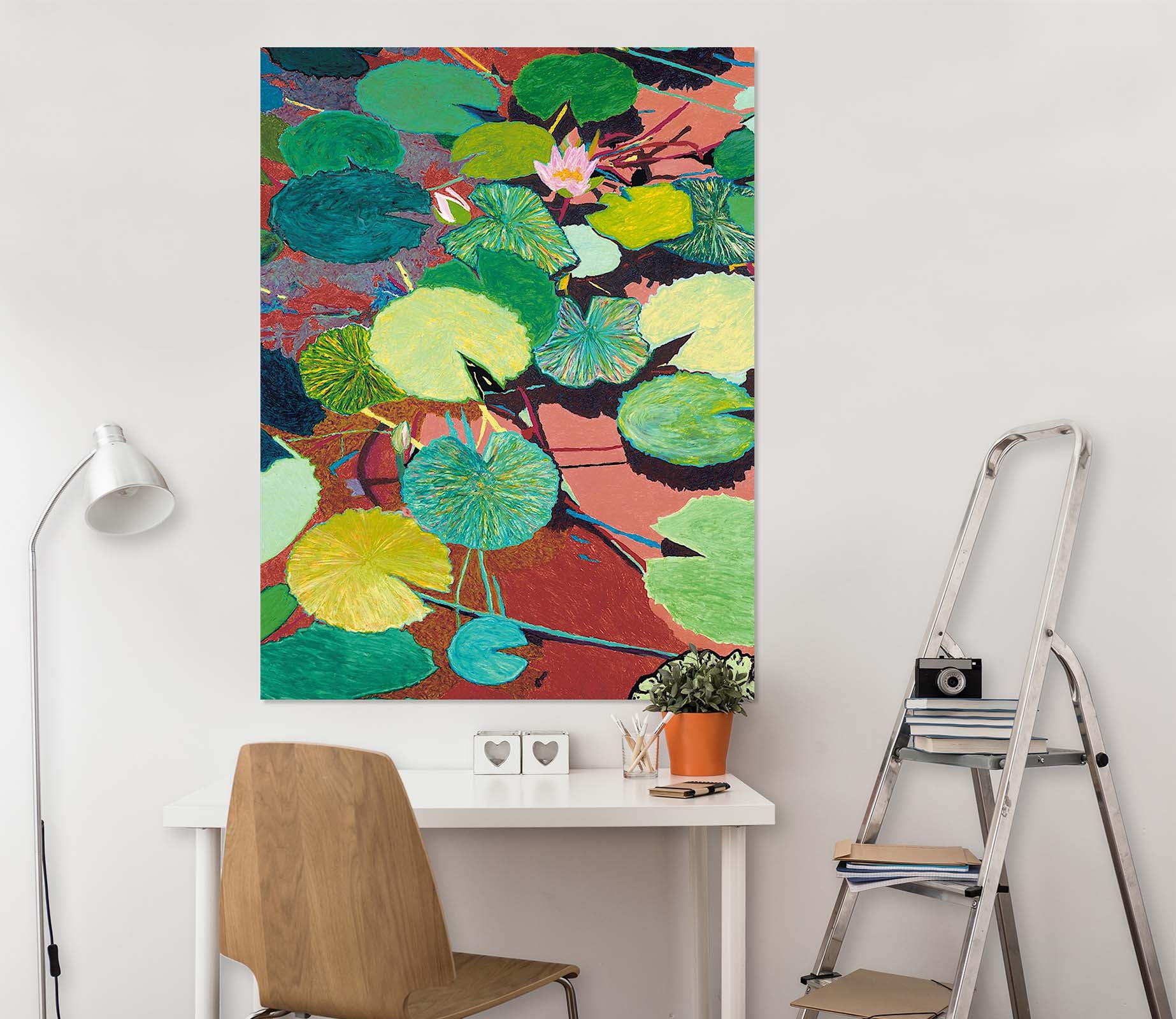 3D Color Lotus Leaf 305 Allan P. Friedlander Wall Sticker