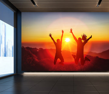 3D Sunrise Jump 280 Wall Murals