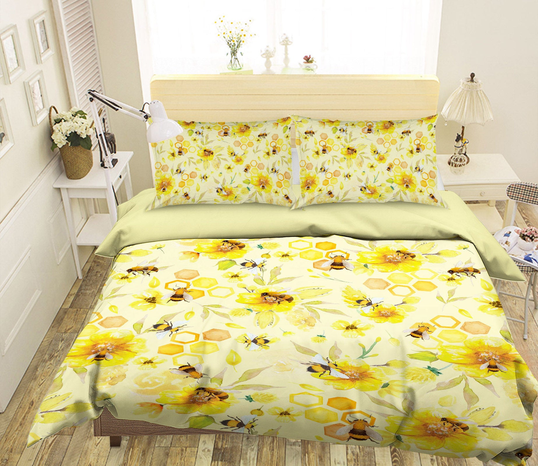 3D Yellow Chrysanthemum 075 Uta Naumann Bedding Bed Pillowcases Quilt