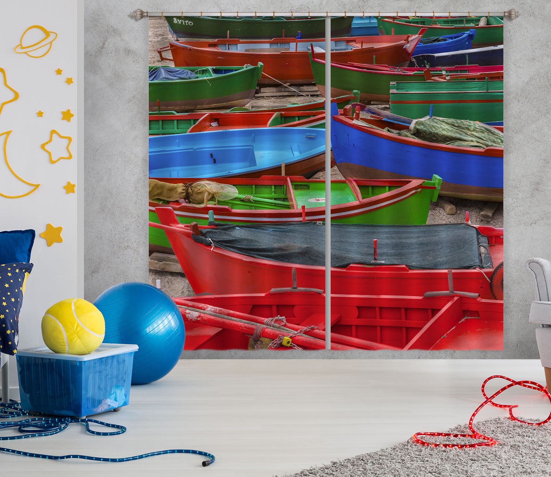 3D Red City Wall 159 Marco Carmassi Curtain Curtains Drapes