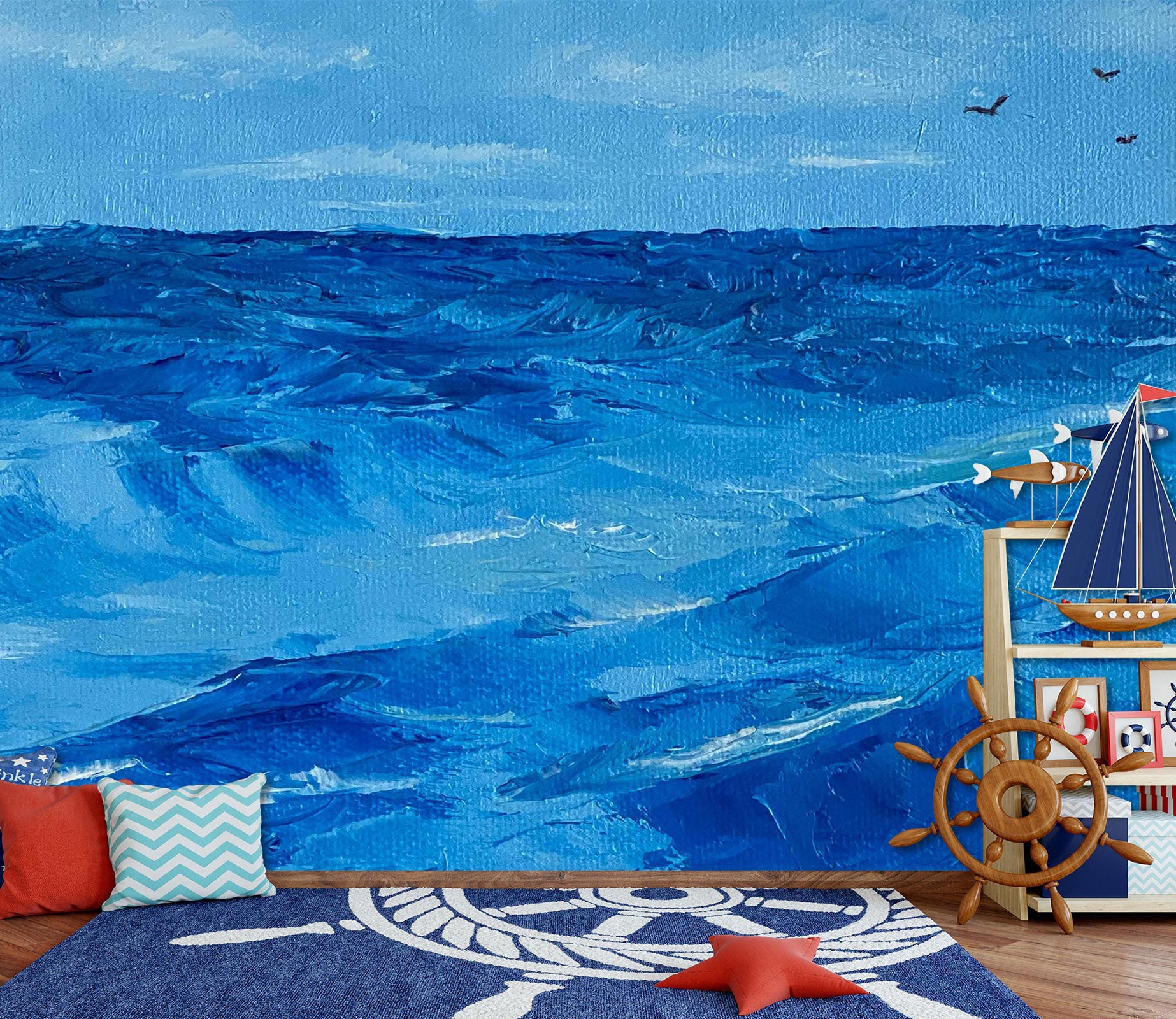 3D Blue Ocean 9818 Marina Zotova Wall Mural Wall Murals