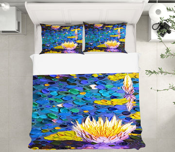 3D Water Lily 2122 Dena Tollefson bedding Bed Pillowcases Quilt