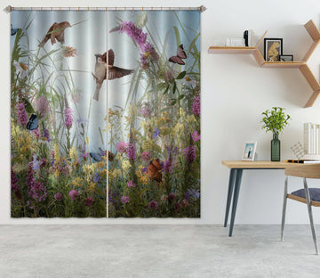 3D Garden Butterfly 5318 Beth Sheridan Curtain Curtains Drapes