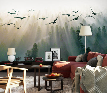 3D Forest Bird 1435 Wall Murals