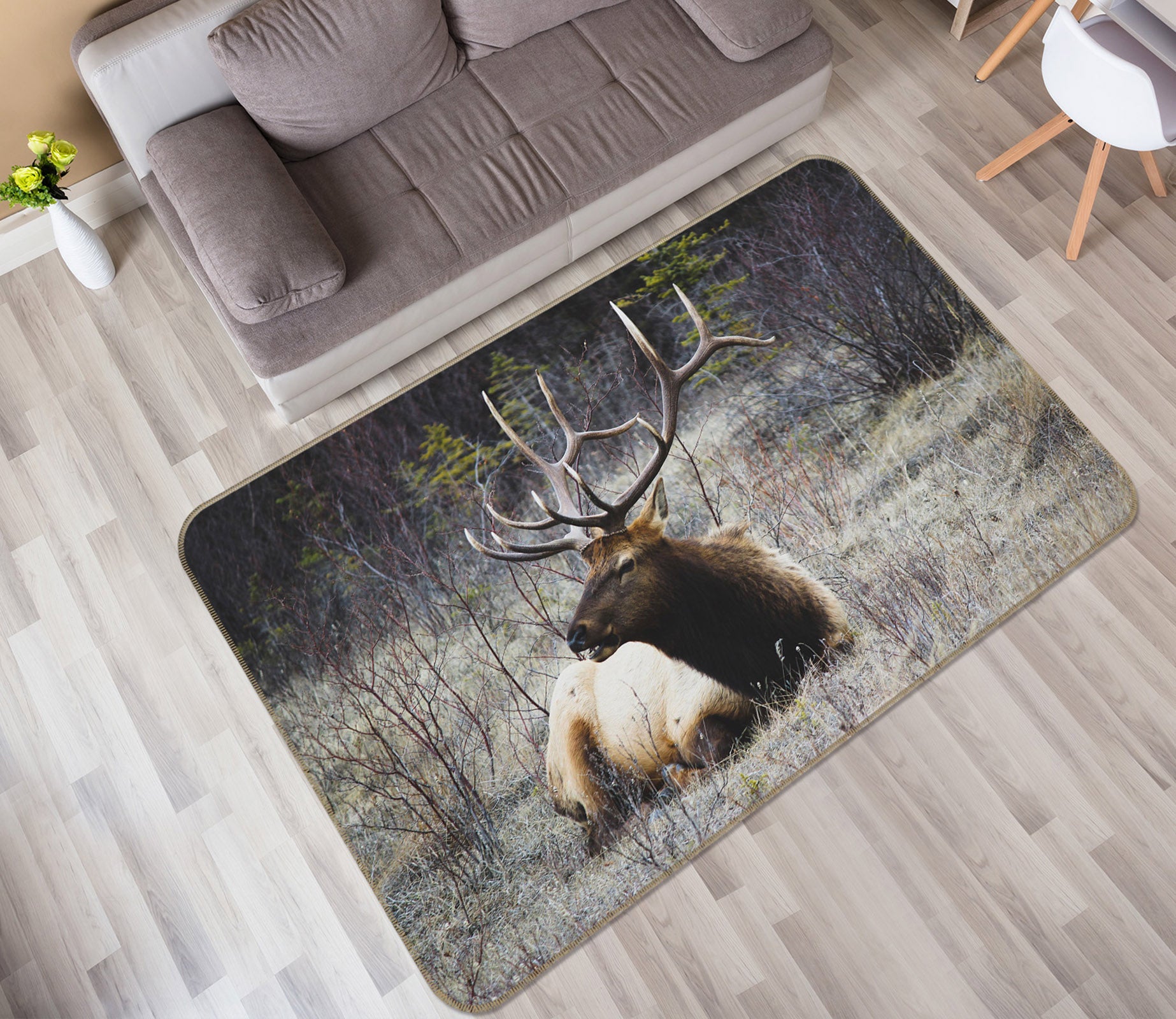 3D Prairie Deer 039 Animal Non Slip Rug Mat