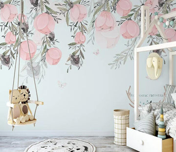 3D Pink Flowers WC35 Wall Murals Wallpaper AJ Wallpaper 2 