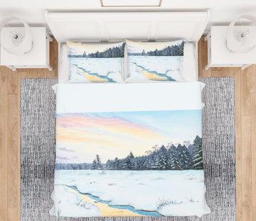 3D Snowfield Forest 1771 Marina Zotova Bedding Bed Pillowcases Quilt