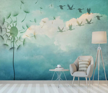 3D Light Blue Reflection 2274 Wall Murals