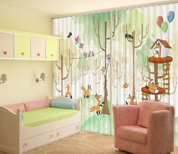 3D Forest Fawn 752 Curtains Drapes