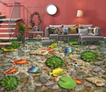 3D Bright Color Fish 432 Floor Mural