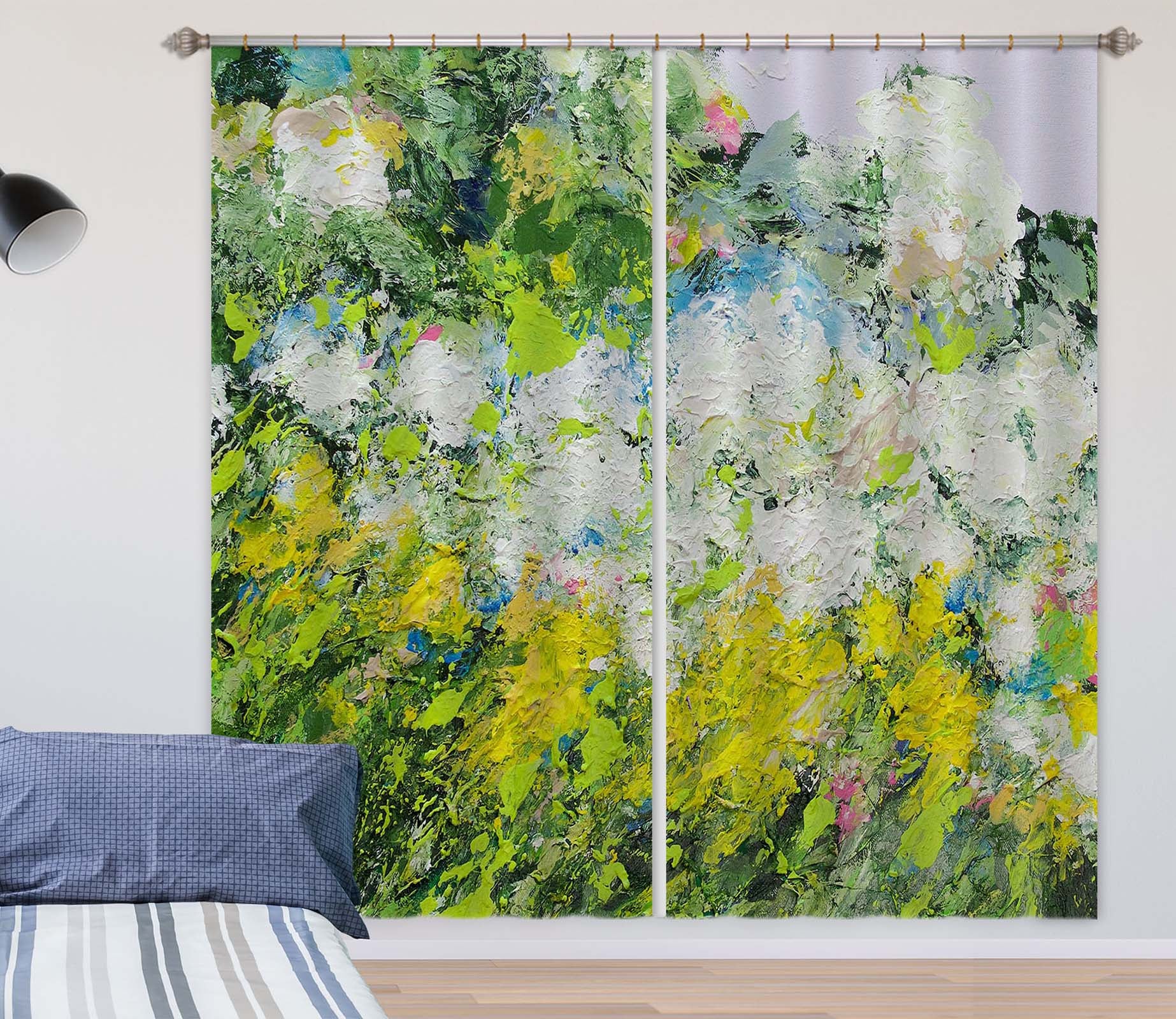 3D Painted Flower Field 273 Allan P. Friedlander Curtain Curtains Drapes