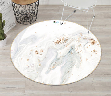 3D Light Ink Wave Powder 165 Round Non Slip Rug Mat Mat AJ Creativity Home 