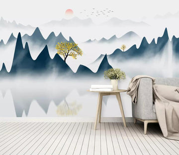 3D Beautiful River Mountain WC52 Wall Murals Wallpaper AJ Wallpaper 2 