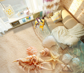 3D Conch Wish 575 Floor Mural  Wallpaper Murals Rug & Mat Print Epoxy waterproof bath floor