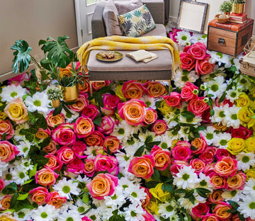 3D Chinese Rose 175 Floor Mural  Wallpaper Murals Rug & Mat Print Epoxy waterproof bath floor