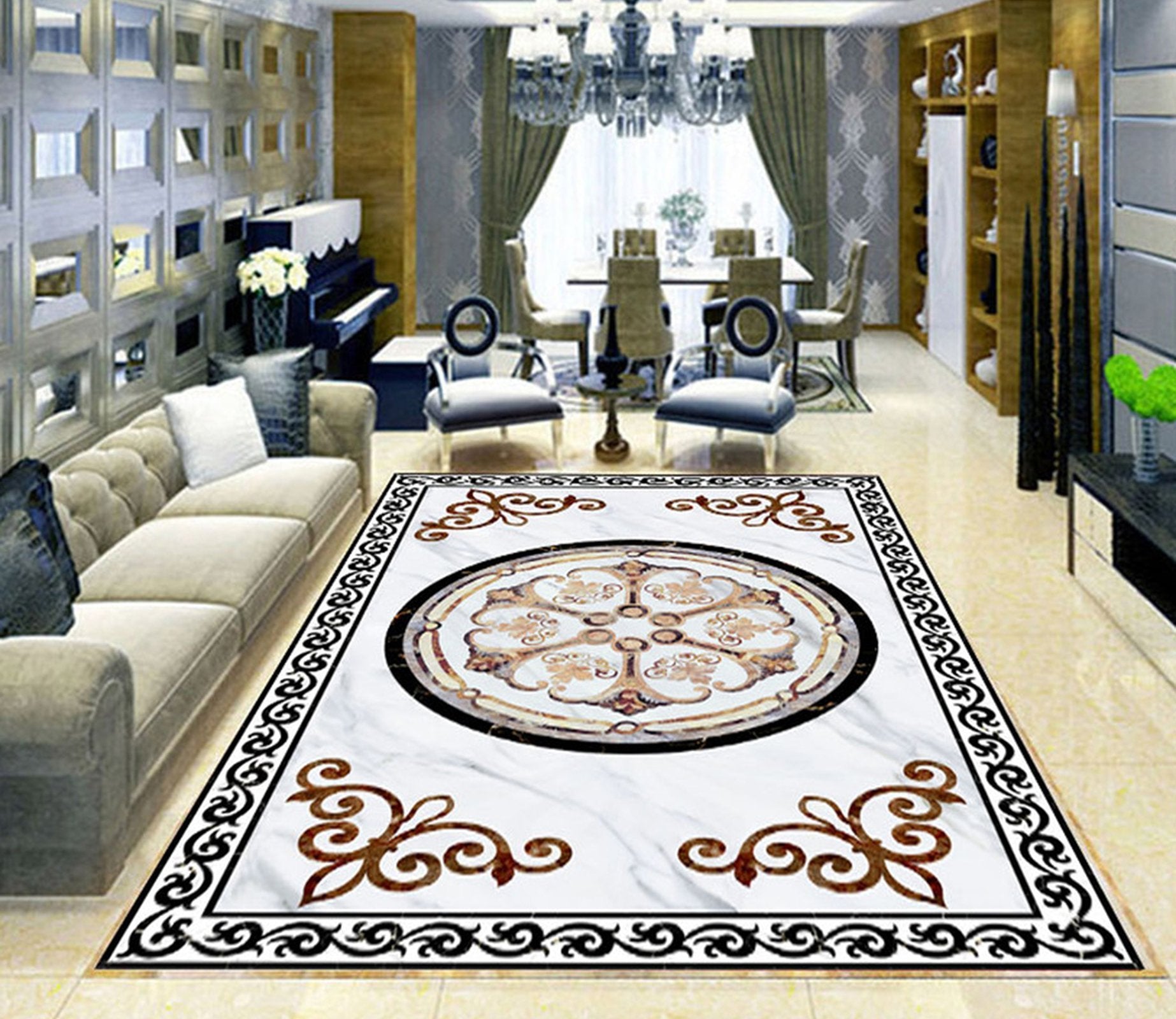 3D Religious Pattern WG424 Floor Mural Wallpaper AJ Wallpaper 2 