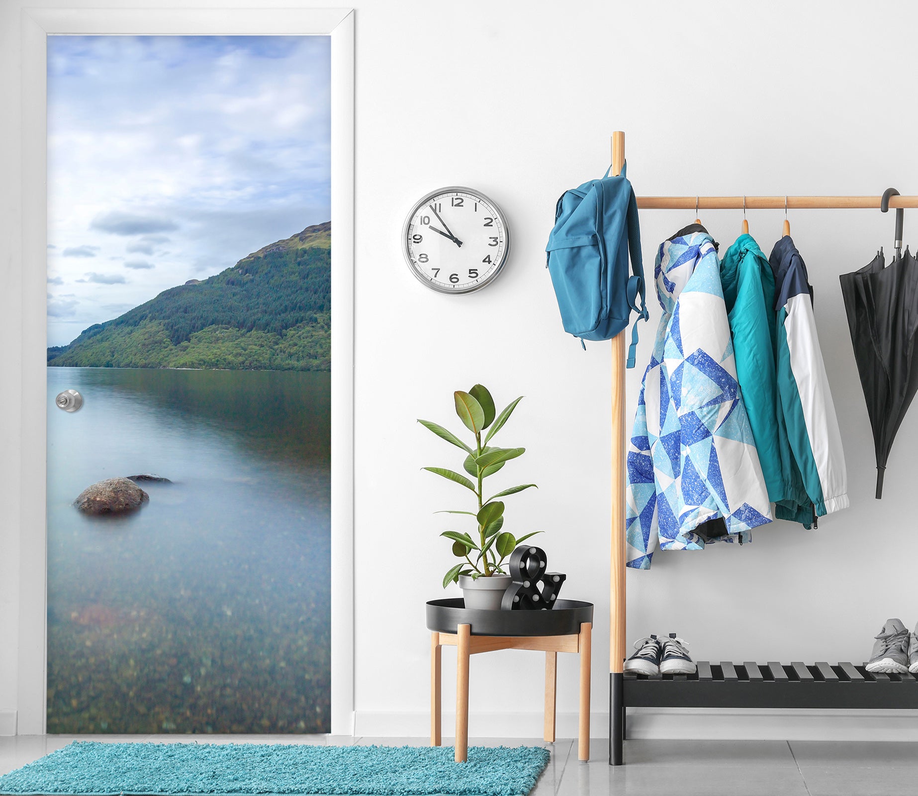 3D Lake Hillside Stone 101199 Assaf Frank Door Mural