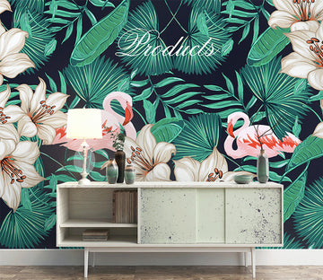 3D Pink Flamingo WG009 Wall Murals