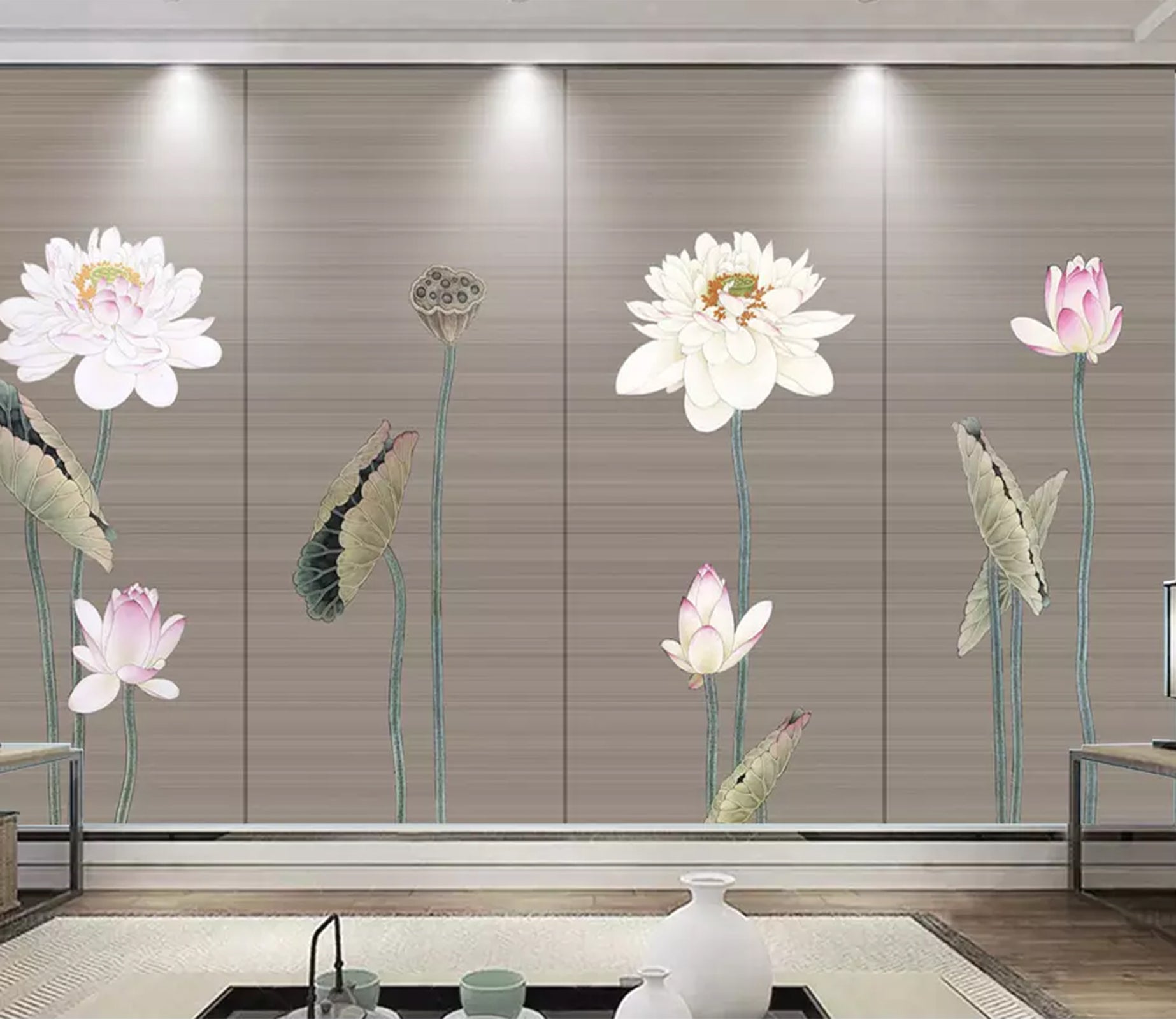 3D Colorful Lotus WC70 Wall Murals Wallpaper AJ Wallpaper 2 