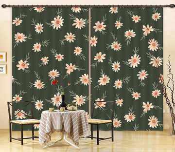 3D Small Daisy Pattern 11197 Kashmira Jayaprakash Curtain Curtains Drapes