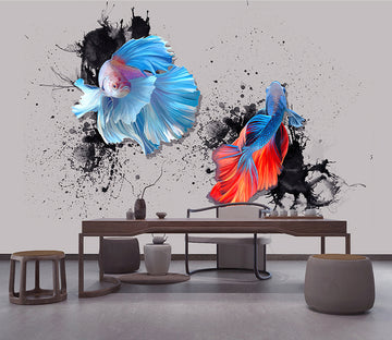 3D Cute Fish WG224 Wall Murals