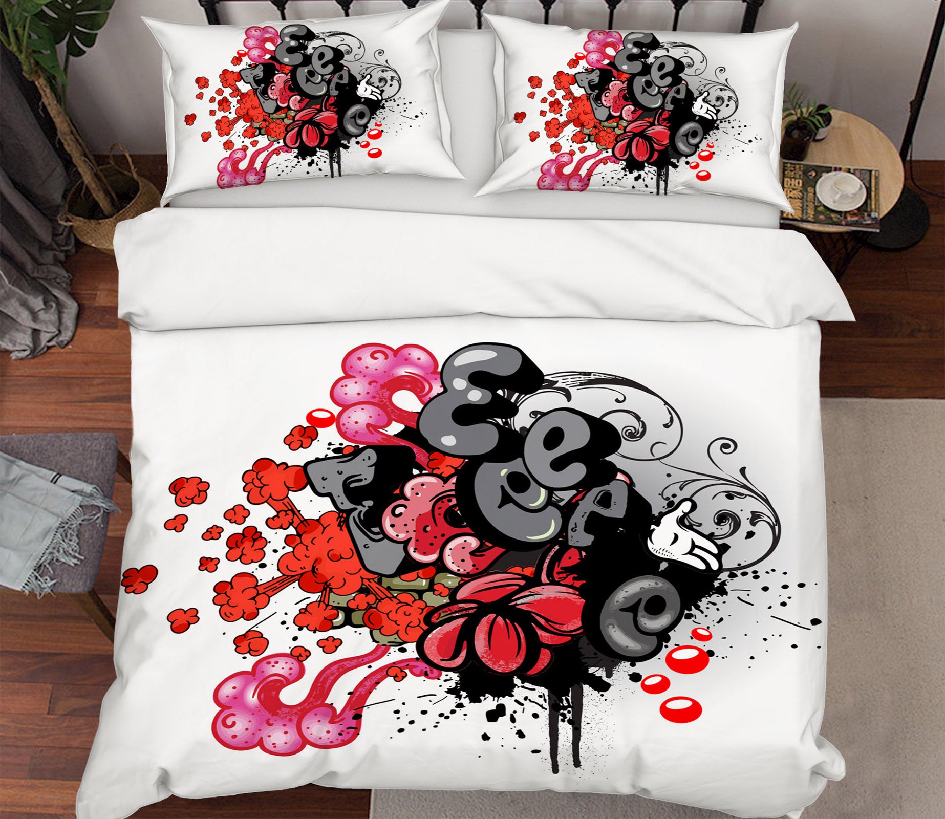 3D Alphabet Color Pattern 67021 Bed Pillowcases Quilt