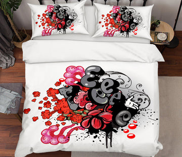 3D Alphabet Color Pattern 67021 Bed Pillowcases Quilt