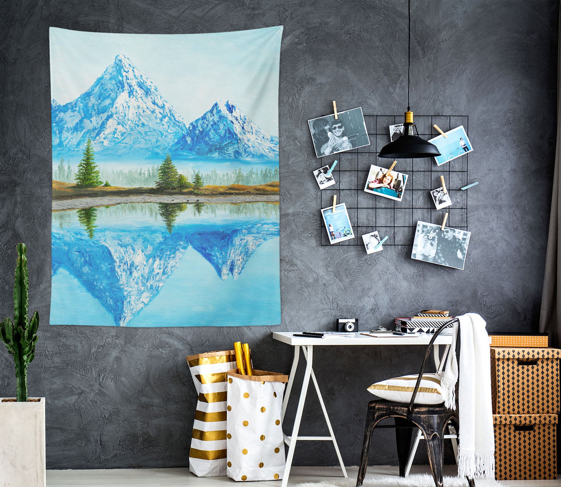 3D Snow Mountain Lake 5297 Marina Zotova Tapestry Hanging Cloth Hang