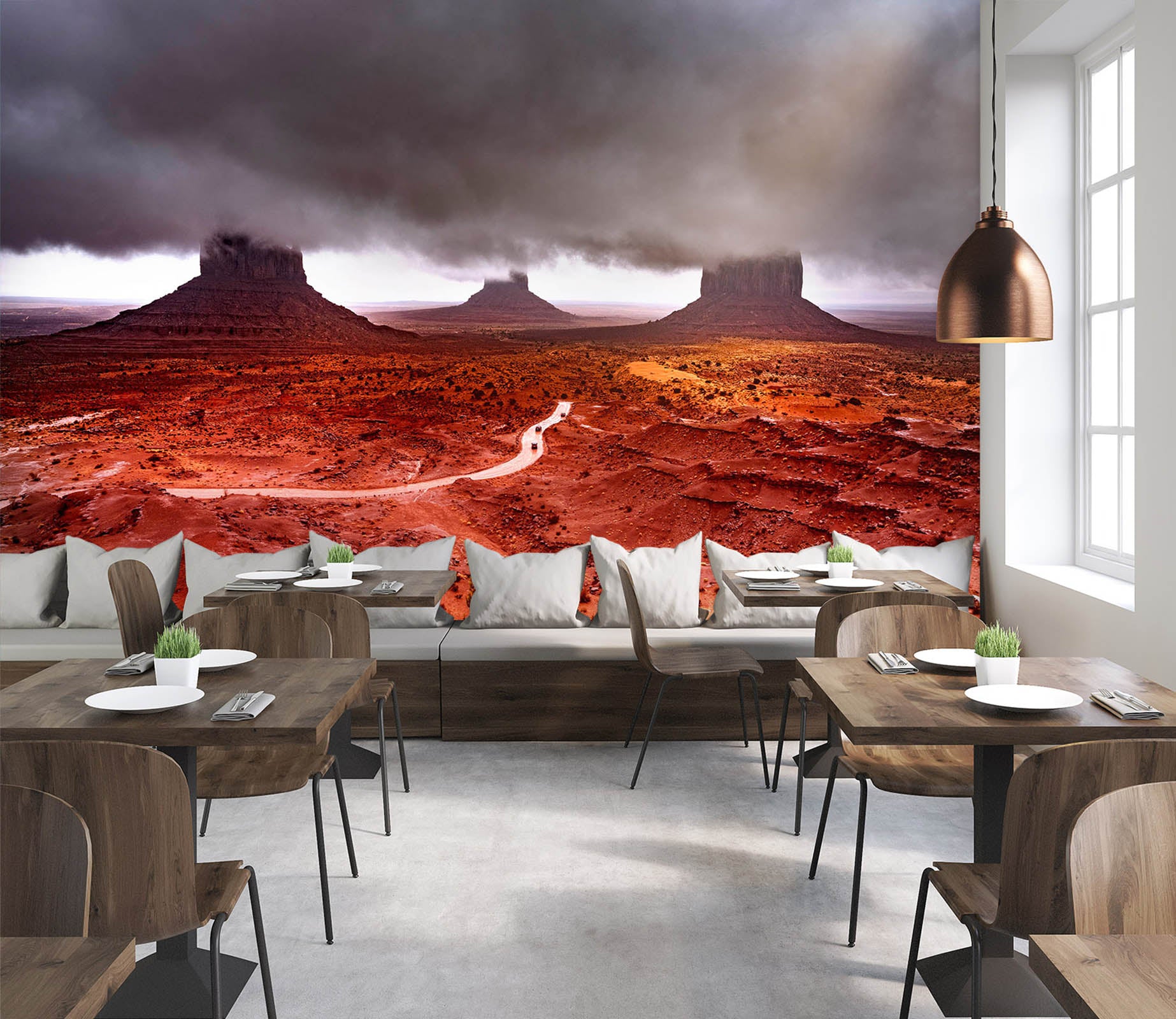 3D Red Land 1410 Marco Carmassi Wall Mural Wall Murals
