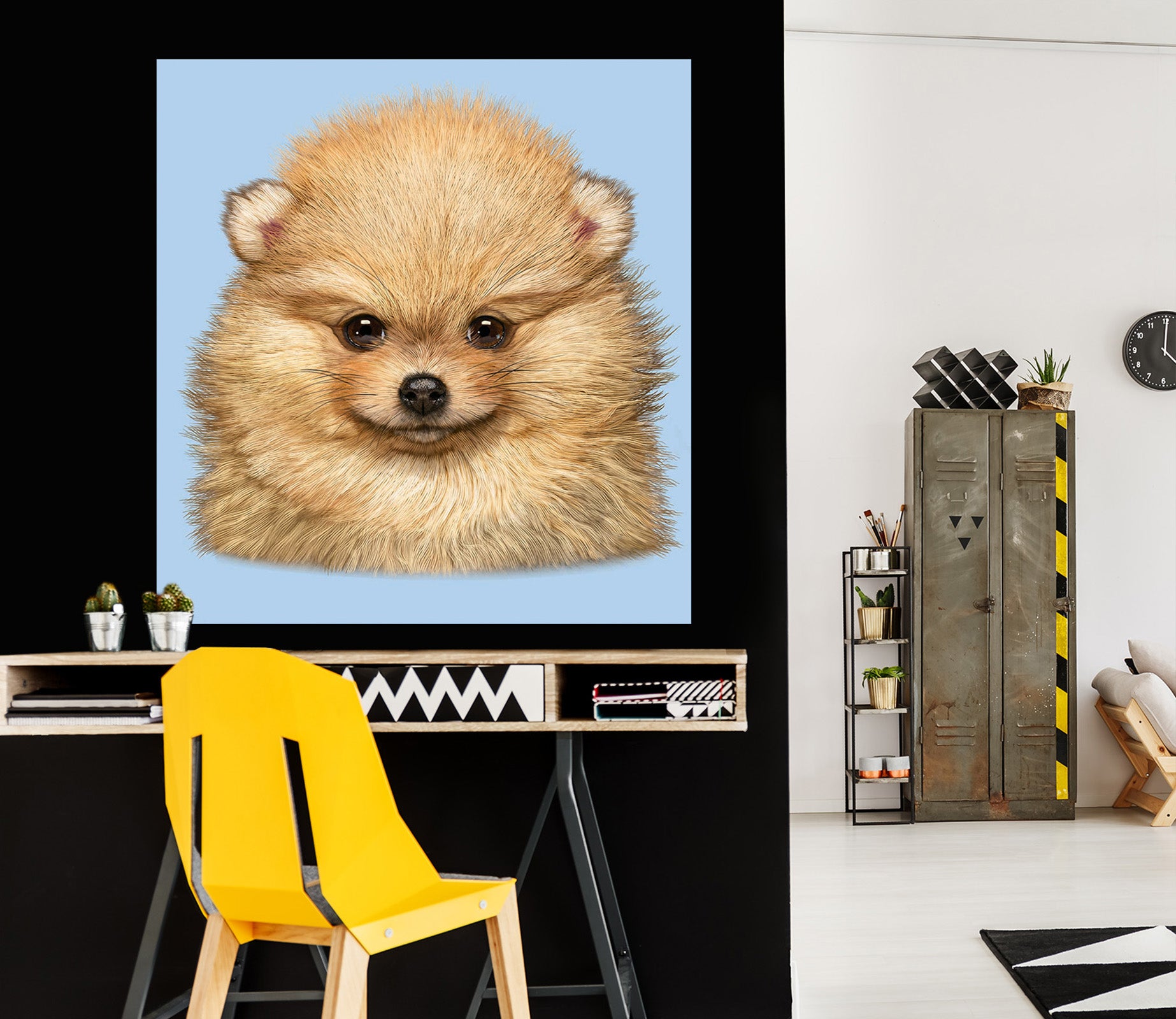 3D Furry Dog 062 Vincent Hie Wall Sticker