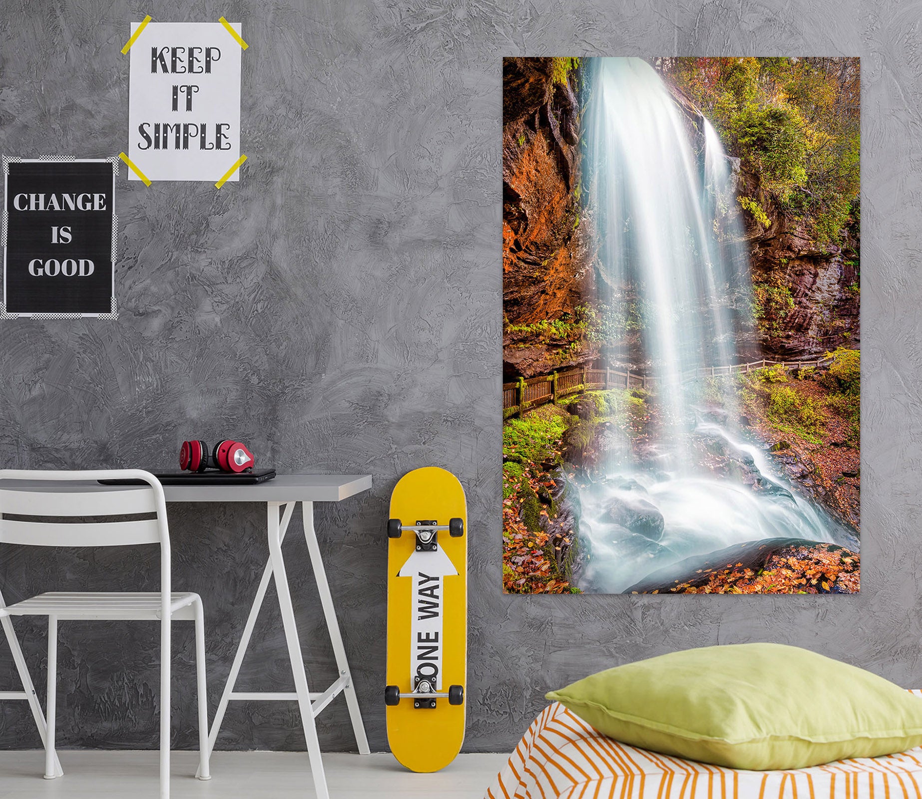 3D Waterfall Stone 4058 Beth Sheridan Wall Sticker