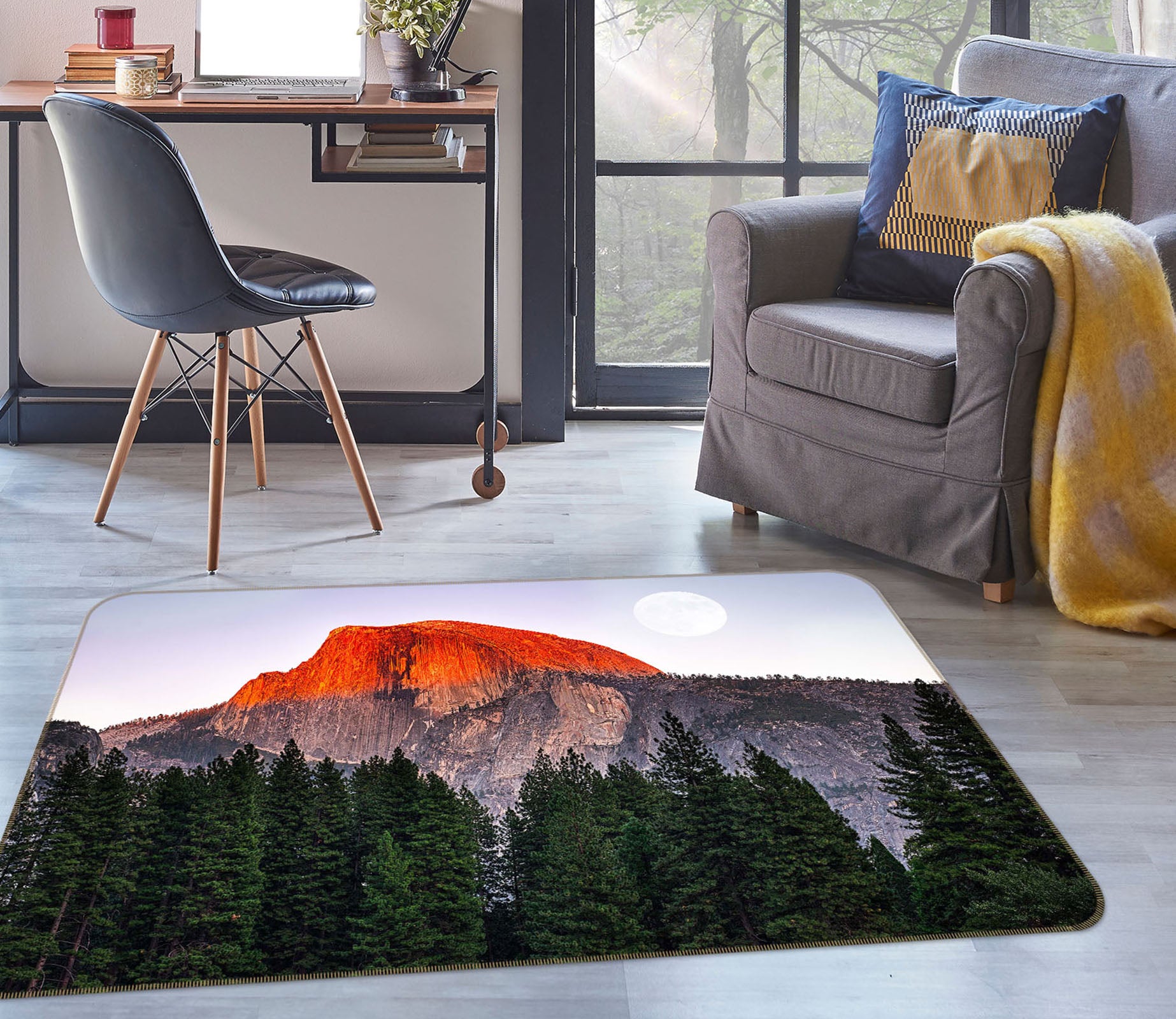 3D Red Valley 1174 Marco Carmassi Rug Non Slip Rug Mat
